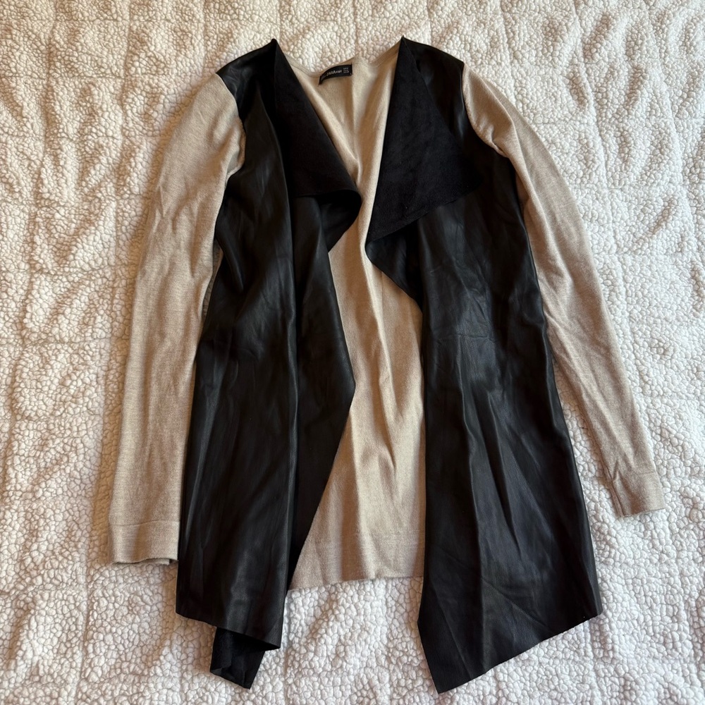 Zara Vegan Leather Sweater